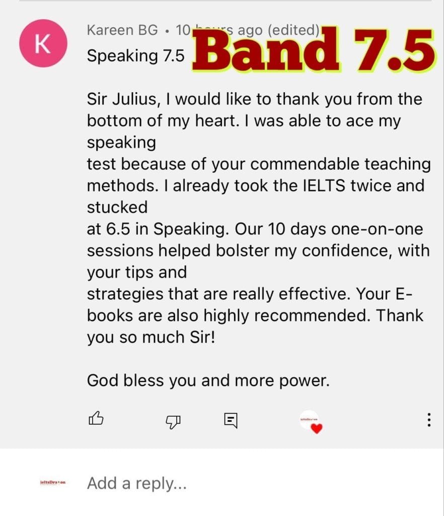 ielts speaking band 7.5